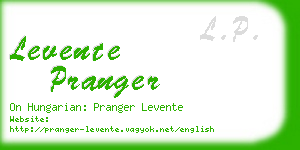 levente pranger business card